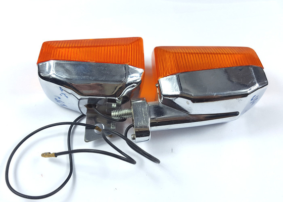 Lampu Winker Sepeda Motor Plastik / Lampu Sein V50 F Dan Cover Orange Case Putih