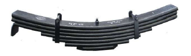 60Si2Mn Material Leaf Spring Rear Assembly untuk Komponen Suspensi Treler Panjang lurus 1140mm